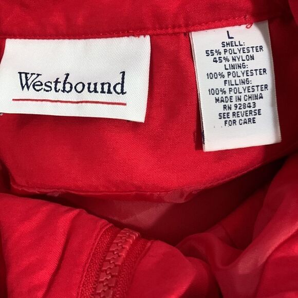 Westbound Women’s Red Quilted Vest L - Picture 6 of 7